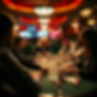 Live Poker Action Live poker table featuring intense gameplay