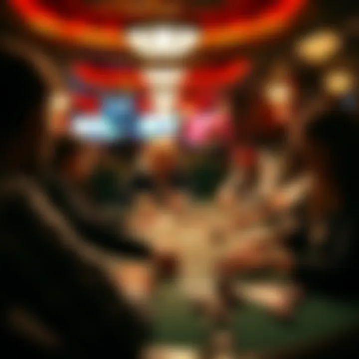 Live Poker Action Live poker table featuring intense gameplay