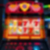 Colorful online slot machine interface
