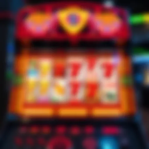 Colorful online slot machine interface
