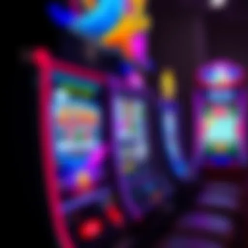 A close-up of a video poker machine showcasing vibrant graphics