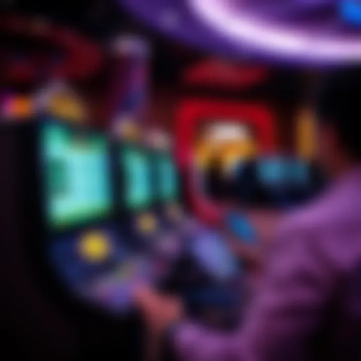 High-tech gaming devices interacting with players