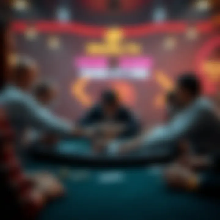 A visualization of behavioral dynamics in poker, illustrating interactions and strategies among players.