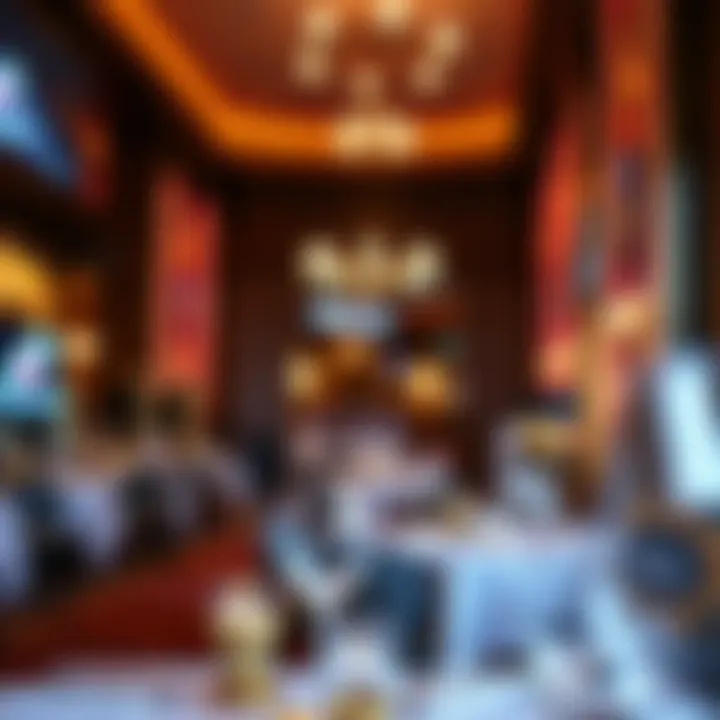 Elegant dining setting within Golden Nugget