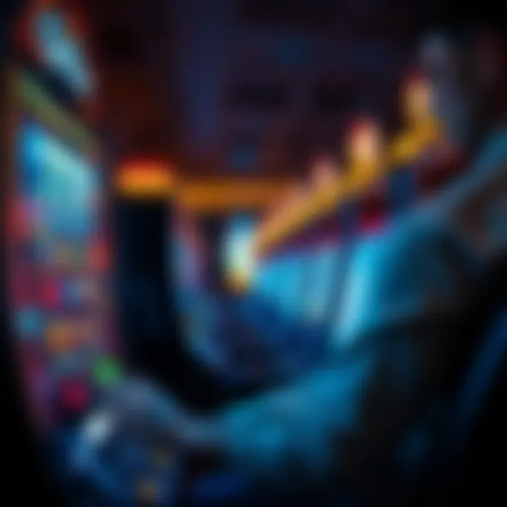 Engaging Gameplay of Diamond Heist Slot Machine An engaging gameplay scene showcasing a player interacting with the slot machine