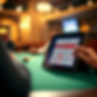 The Future of Bingo: Digital Cards in Action A digital bingo card displayed on a tablet