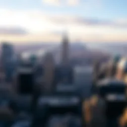 Aerial view of New York City skyline