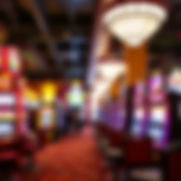Vibrant gaming floor showcasing various slot machines