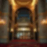 Grand entrance of a luxury casino showcasing elegant architecture