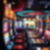 Vibrant casino gaming environment showcasing a variety of slot machines