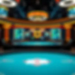 A digital poker table showcasing advanced technology