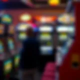 Colorful array of classic slot machines