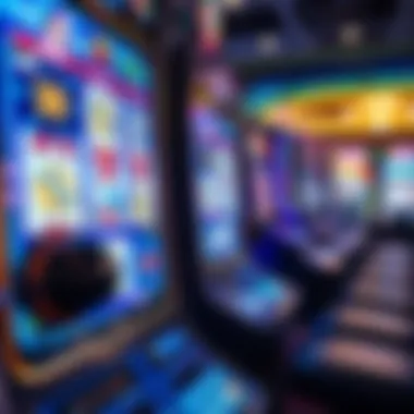 Advanced Graphics of VR Slot Machines Detailed view of a VR slot machine with advanced graphics
