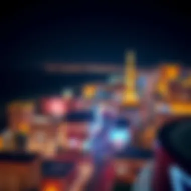 Spectacular aerial view of the Las Vegas Strip showcasing vibrant lights and iconic venues