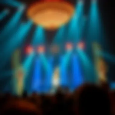 Captivating stage performance with dazzling costumes and dynamic lighting