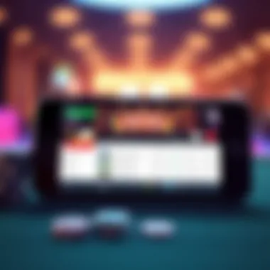 Mobile device showcasing a betting app interface