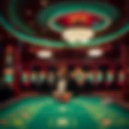 Luxurious casino interior showcasing high-stakes gaming