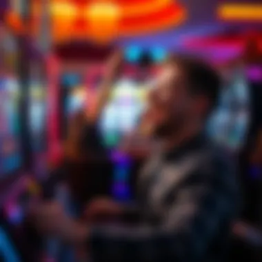 Joy of Winning at Slots Player celebrating a big win at a slot machine