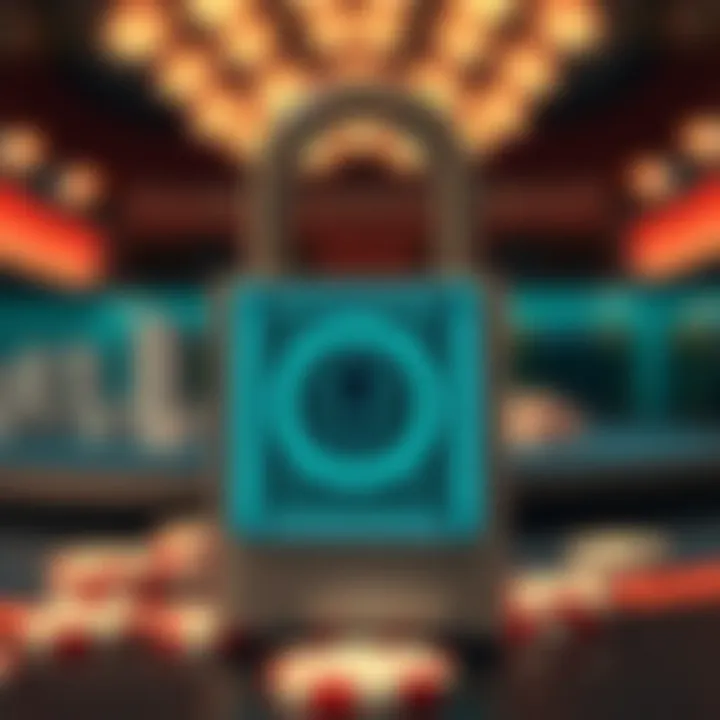 Understanding Security in Online Casinos A digital lock symbolizing security measures in online gambling.