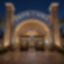 A panoramic view of Winstar Casino's entrance, showcasing its grandeur and inviting atmosphere.