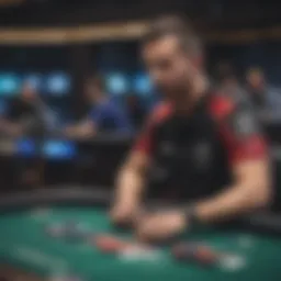 An engaging moment from a WPT live stream featuring intense gameplay.