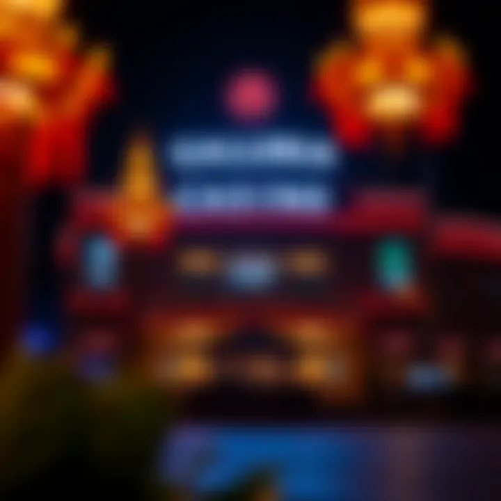 Galleria Casino at Night Exterior view of Galleria Casino illuminated at night