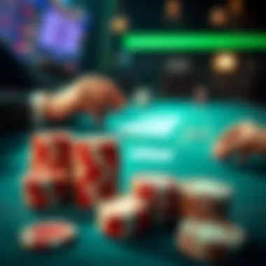 Visual representation of risk management concepts in gambling