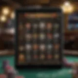 Dynamic interface of the Hard Rock Blackjack app showcasing game options