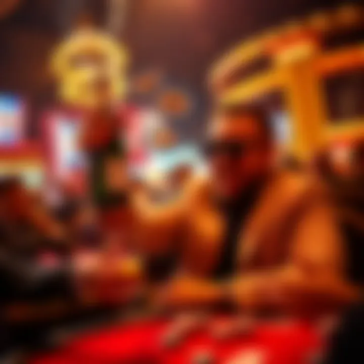 Celebrating Big Wins in Style A high roller celebrating a win with champagne