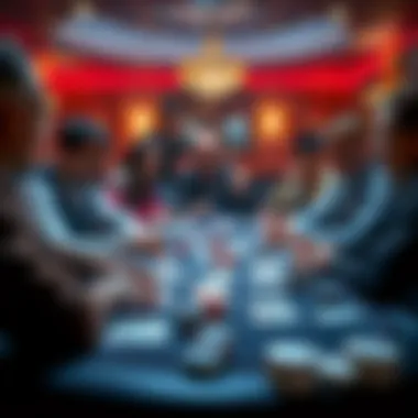 Players engaged in a Hoyle card game strategy