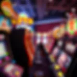 A vibrant display of various slot machines in a casino environment