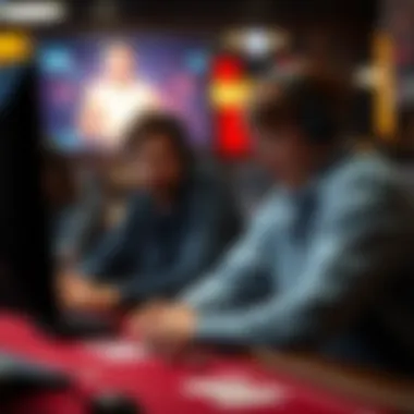 Customer support interaction in an online poker setting