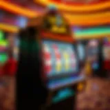 A futuristic slot machine showcasing advanced technology