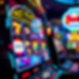 A captivating slot machine display showcasing bright lights and engaging graphics