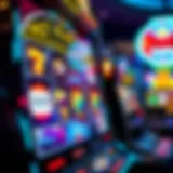 Engaging Slot Machine Visuals A captivating slot machine display showcasing bright lights and engaging graphics