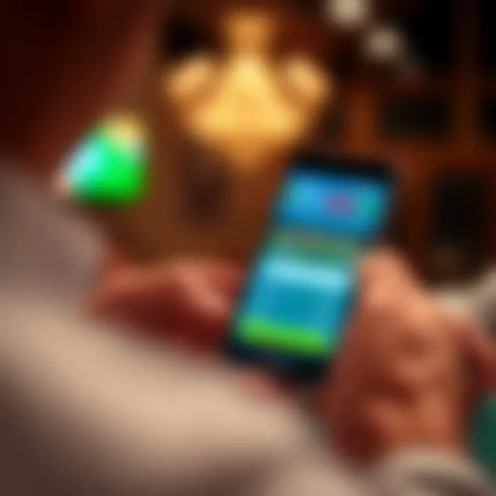 Mobile Betting Experience at Jack Casino A close-up of a smartphone displaying the Jack Casino sports betting app in use.