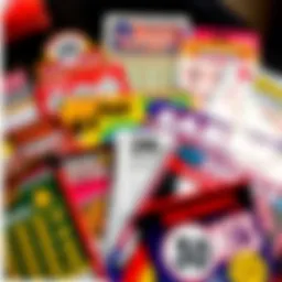 A captivating array of Kentucky Lottery scratcher tickets displayed