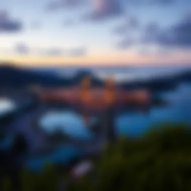 Panoramic view of Lago Casino with scenic surroundings