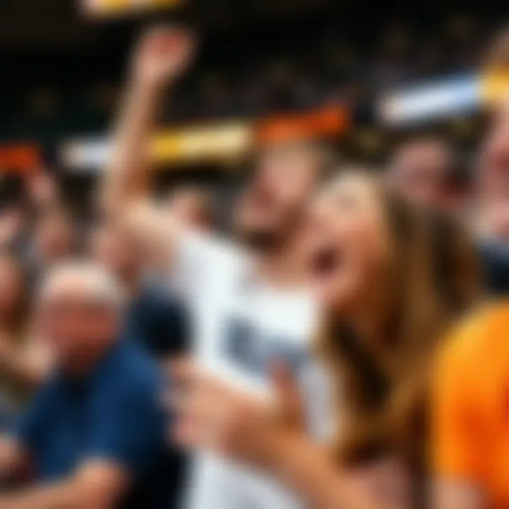 Fans engaging enthusiastically during a tournament game