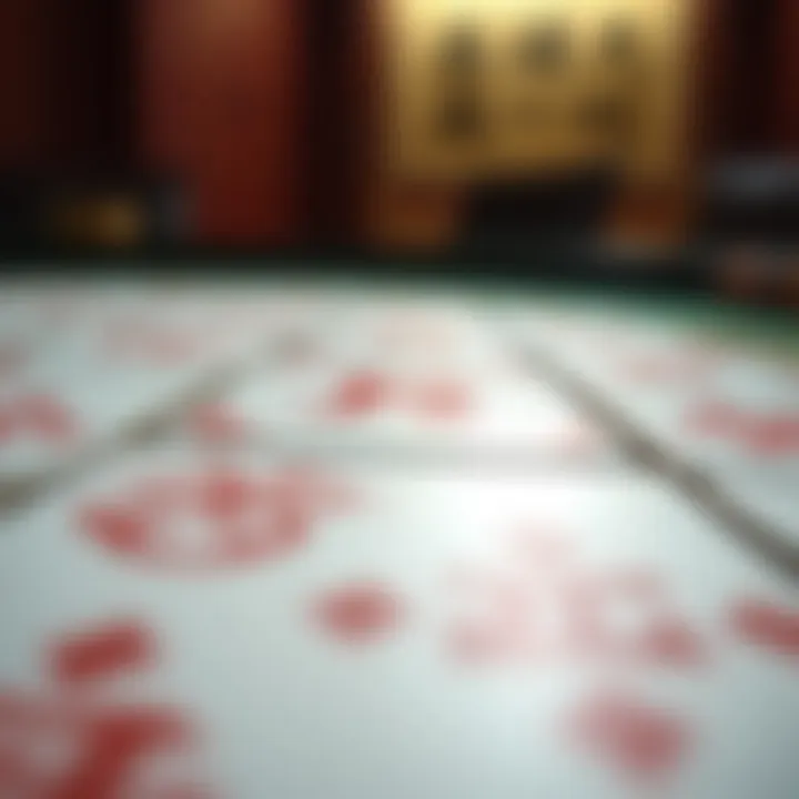 Intricate Design of a Pai Gow Tile Close-up of a Pai Gow tile showcasing its intricate design