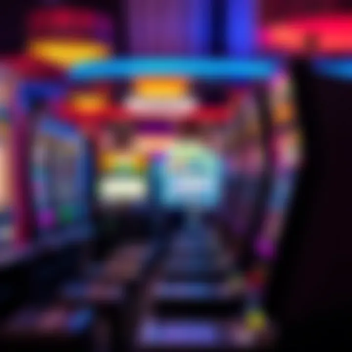 A colorful array of slot machines showcasing different themes and jackpot potentials.