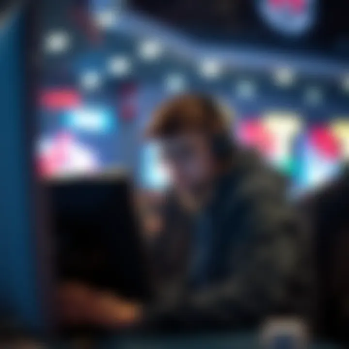 Competitive Online Gaming A gamer engaged in competitive online matches