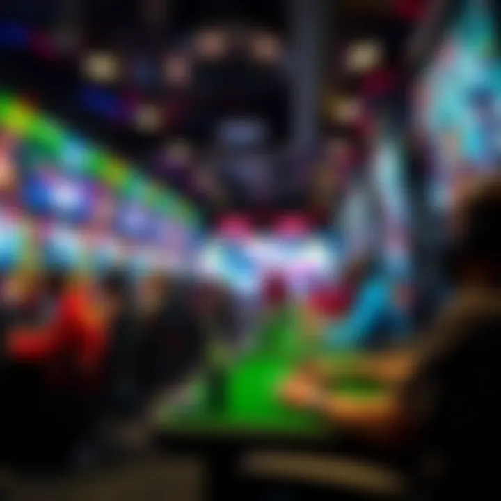 Immersive Gaming Experience An immersive gaming environment with vibrant graphics