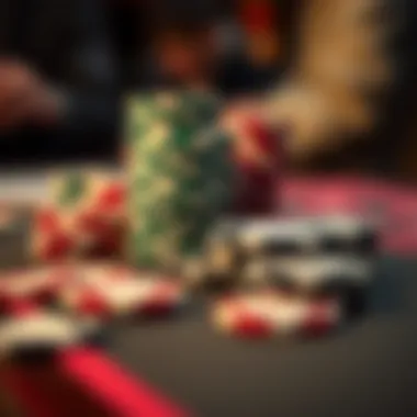 Close-Up of Betting Chips Close-up of blackjack chips on the table