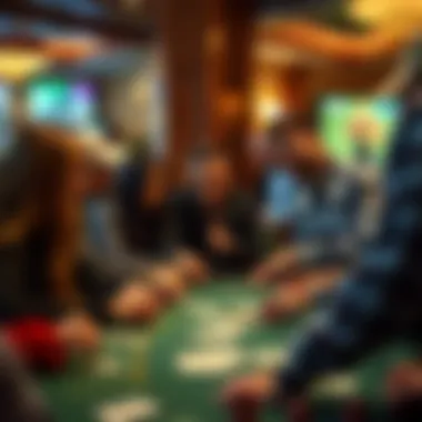 Lively Game Among Diverse Participants Diverse group engaging in a lively game of blackjack