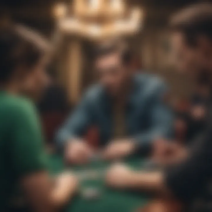 Players engaged in a game of Irish Poker