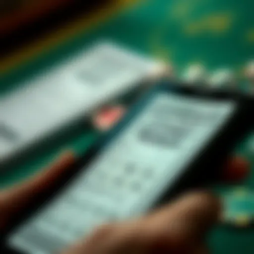 A digital representation of New York lottery tickets on a mobile device