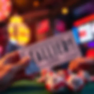 An illustration of a winning lottery ticket with excitement