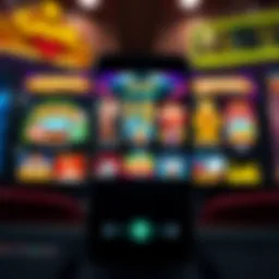 A vibrant interface of a paid-to-play gambling app showcasing various games