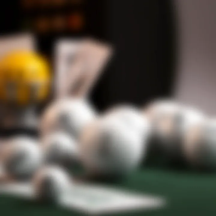 Golf Balls and Betting Slips Close-up of golf balls and betting slips